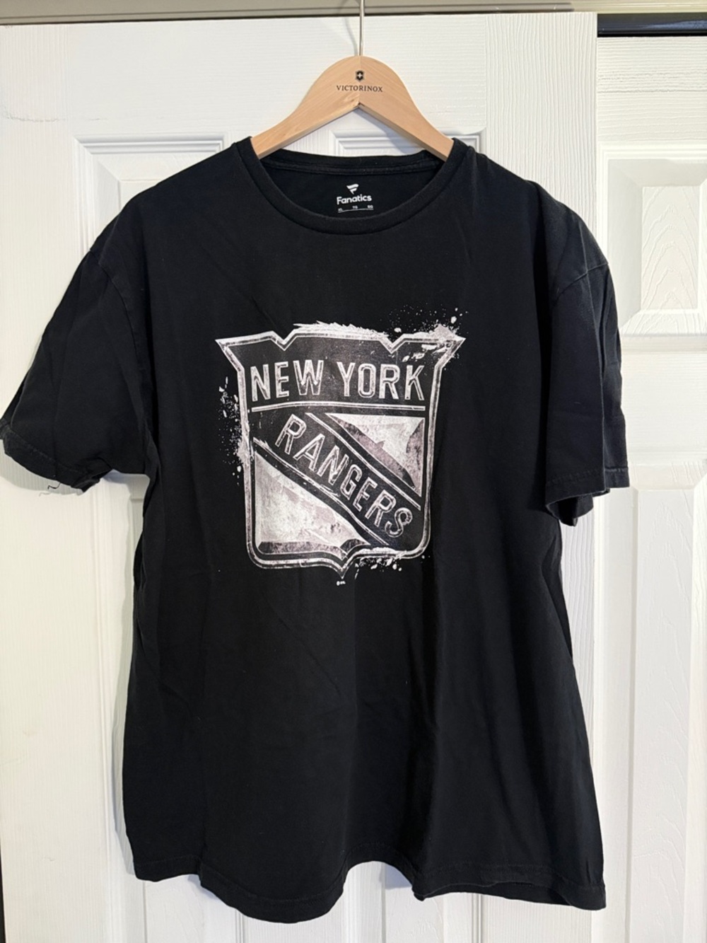 Fanatics Black New York Rangers Shield Graphic Tee